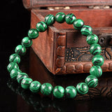 Pink Tiger Eye Buddha Bracelet Men Women Natural Stone Round Beads Elastic
