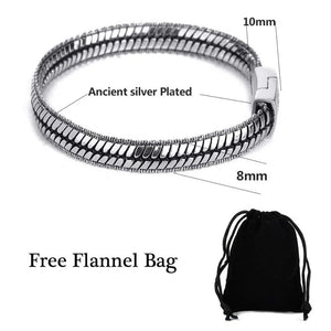 Ancient Silver Buddha Bracelet High Bangles Punk Jewelry
