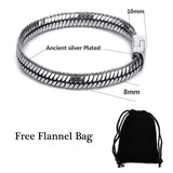 Ancient Silver Buddha Bracelet High Bangles Punk Jewelry