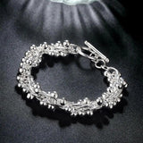 925 Stamp Silver Bracelets for Women Men Wedding Party Christmas Jewelry