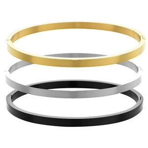 Boho Stainless Steel Cuff Bracelets Bangle Women Jewelry