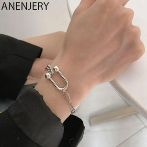Vintage Horseshoe U-shaped Bracelet Silver Jewelry