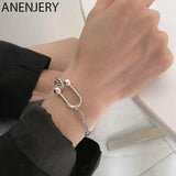 Vintage Horseshoe U-shaped Bracelet Silver Jewelry