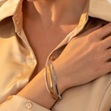 Herringbone Snake Chain Bracelet Flat Cuban Chain Stainless Steel Jewelry