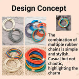 Rubber Chain Elasticity Bangle Boho Jewelry
