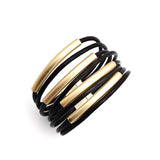 Punk Pattern Leather Bracelets Wide Wrap Bracelet Female Jewelry