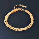 Hiphop Stainless Steel Bracelet Silver Braided Jewelry ZD1 SSP