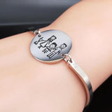 Family Dad Mom Boy Dog Steel Bracelet Silver Chain Jewelry B1732S01