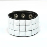 Vintage Punk Style Leather Bracelet For Men Wide Bangle Jewelry