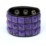 Vintage Punk Style Leather Bracelet For Men Wide Bangle Jewelry