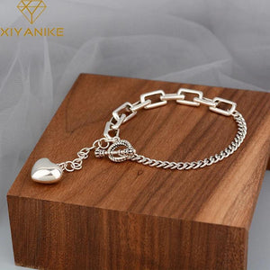 Heart Charms Bracelet for Women Punk Jewelry