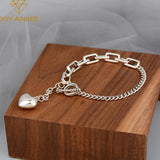 Heart Charms Bracelet for Women Punk Jewelry