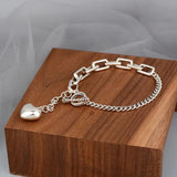 Heart Charms Bracelet for Women Punk Jewelry