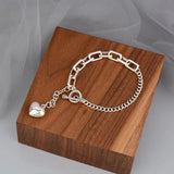 Heart Charms Bracelet for Women Punk Jewelry