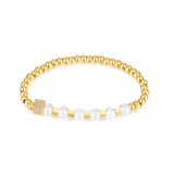 316L SS Bead Splicing Pearl Bracelet Ladies High Jewelry Accessories
