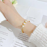 316L SS Bead Splicing Pearl Bracelet Ladies High Jewelry Accessories