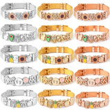 European Style Dog Paw Avocado Slide Bracelet Stainless Steel Mesh Bangle