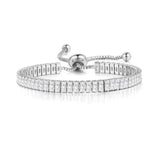 Adjustable Crystal Birthstone Tennis Bracelet for Women