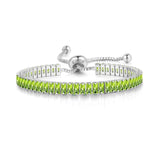 Adjustable Crystal Birthstone Tennis Bracelet for Women