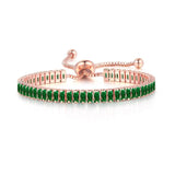 Adjustable Crystal Birthstone Tennis Bracelet for Women