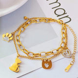 316L Stainless Steel Leaf Tree of Life Bracelet