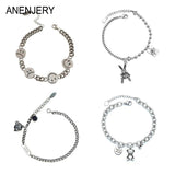 Thai Silver Smiling Face Animal Chain Bracelet for Women