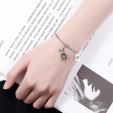 Thai Silver Smiling Face Animal Chain Bracelet for Women