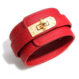 Wide Leather Bracelets For Women Men