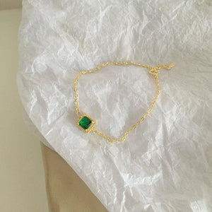 Zircon Emerald Square Bracelet Jewelry