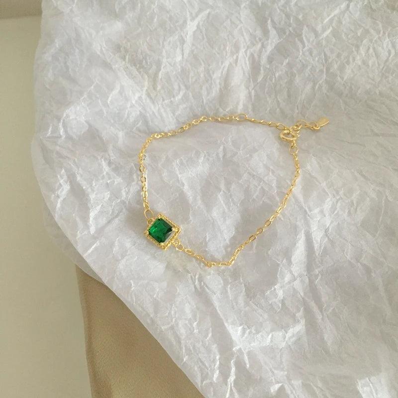 Zircon Emerald Square Bracelet Jewelry