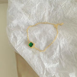Zircon Emerald Square Bracelet Jewelry