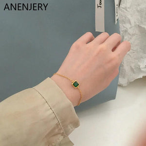 Zircon Emerald Square Bracelet Jewelry