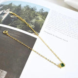 Zircon Emerald Square Bracelet Jewelry