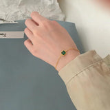 Zircon Emerald Square Bracelet Jewelry