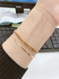 Womens Rope Cuban Chains Boho Double Layered Bracelets