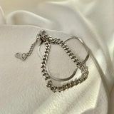 Womens Rope Cuban Chains Boho Double Layered Bracelets
