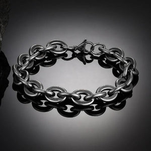 Punk Men Cuban Chain Bracelet Stainless Steel Gun Link Accessories