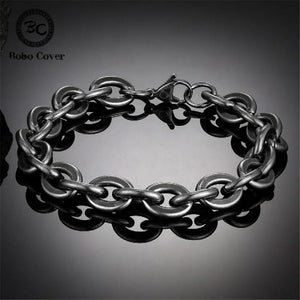 Punk Men Cuban Chain Bracelet Stainless Steel Gun Link Accessories
