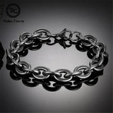 Punk Men Cuban Chain Bracelet Stainless Steel Gun Link Accessories