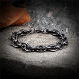 Punk Men Cuban Chain Bracelet Stainless Steel Gun Link Accessories