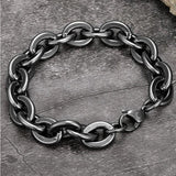Punk Men Cuban Chain Bracelet Stainless Steel Gun Link Accessories