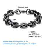 Punk Men Cuban Chain Bracelet Stainless Steel Gun Link Accessories