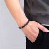 Punk Men Cuban Chain Bracelet Stainless Steel Gun Link Accessories