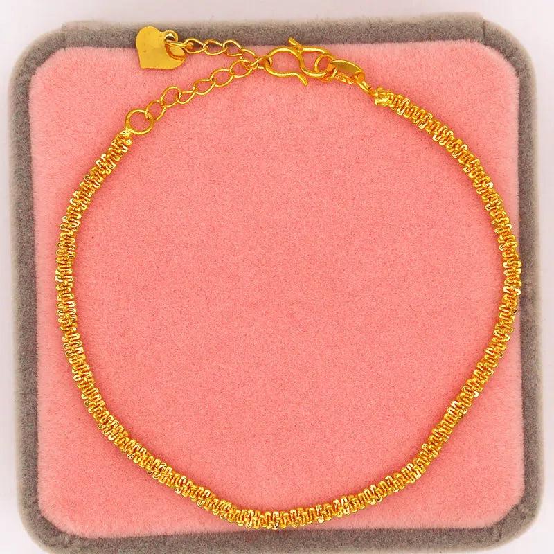 Snake Chain with Ball Beads Bracelet for Women 18+3cm