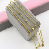 Snake Chain with Ball Beads Bracelet for Women 18+3cm