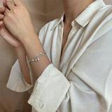 925 Stamp Silver Star Bracelet for Women Dropship