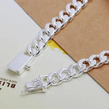 Silver Cow Leather Bracelet for Women 8mm