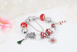 Antique Silver Bead Christmas Bracelet For Women
