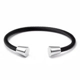 Stainless Steel Chain Link Charm Bangles Vintage Jewelry