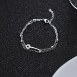Double-Layer Zircon Circle Bracelet for Women Girls Jewelry